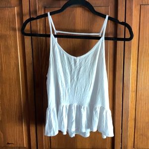 Charlotte Russe Peplum Crop Tank